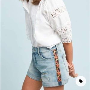 Pilcro and the Letterpress Mid-Rise Slim Boyfriend Denim Shorts